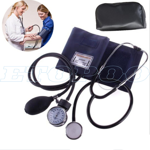 Professional Sphygmomanometer Blood Pressure Measure Device Kit Cuff Stethoscope Home Use Blood Pressure with Pressure Gauge ► Photo 1/1