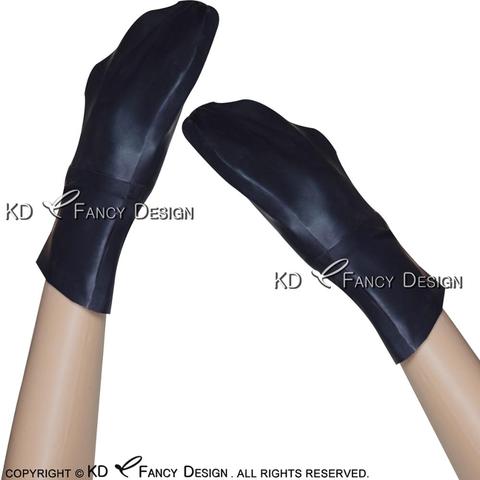 Black Sexy Latex Gloves With Zipper Rubber Mitts Rubber Gloves ST-0020 ► Photo 1/1