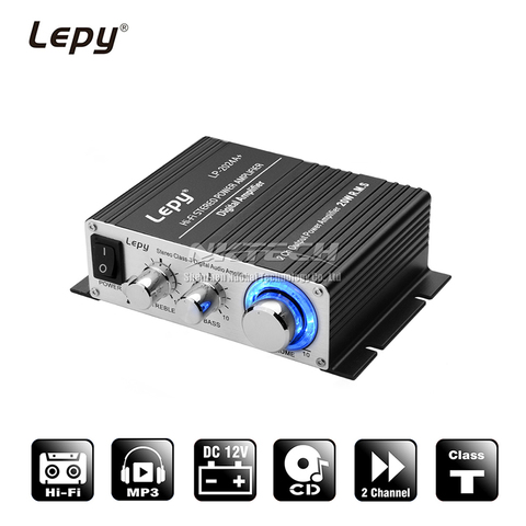 LP-2024A+ Lepy Digital Audio Amplifier Power AMP Hi-Fi Home Stereo Class-T Car DIY Player 2CH RMS 20W BASS For MP3 MP4 iPod ► Photo 1/6