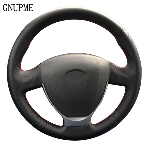 DIY Hand-stitched Black Artificial Leather Car Steering Wheel Cover for Lada Priora 2013-2022 Kalina 2 2013-2022 ► Photo 1/6