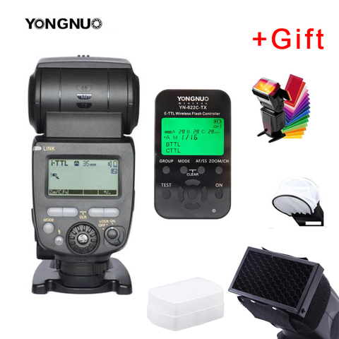 YONGNUO YN685 YN-685 (YN-568EX II Upgraded Version) Wireless HSS TTL Flash Speedlite for Canon + YN622C-TX + Filter + Diffusor ► Photo 1/1