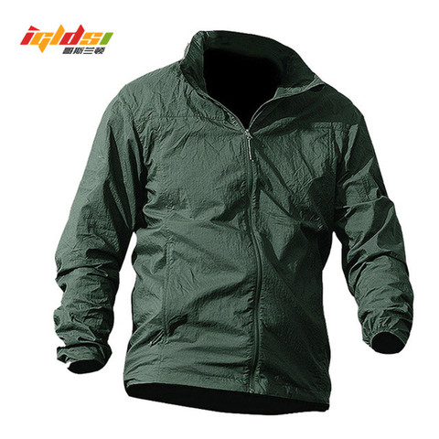 Summer Waterproof Quick Dry Tactical Skin Jacket Men Sunscreen Breathable Hooded Raincoat Windbreaker Thin Army Military Jackets ► Photo 1/6