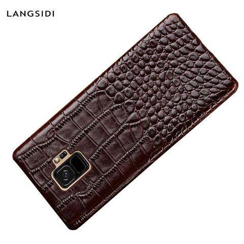 Genuine Leather phone case for Samsung Galaxy S20 Ultra s20 FE s10 S9 S7 S8 plus Note 10 a50 a70 a20e a71 A51 2022 A5 J5 J4 J6 ► Photo 1/6