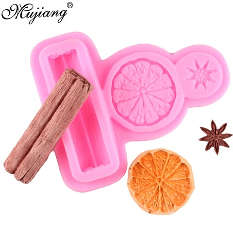 Star Anise Cinnamon Lemon Silicone Mold Leaf Fondant Mold Cake Decorating Tool Cupcake Baking Candy Polymer Clay Gumpaste Mould ► Photo 1/6