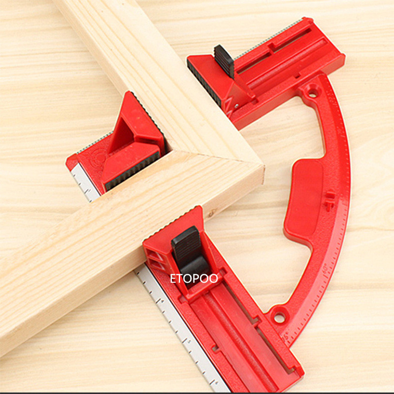 Swing Woodworking Clip Clamp Tool Right Angle Clip Clamps Multi-Function Angle Clamps 4PCS Adjustable Single Handle Spring Loaded Right Angle Clamp 90 Degree Corner Clamp