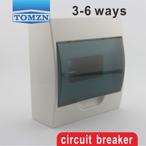 3 - 6 ways Plastic distribution box for circuit breaker indoor on the wall ► Photo 1/1