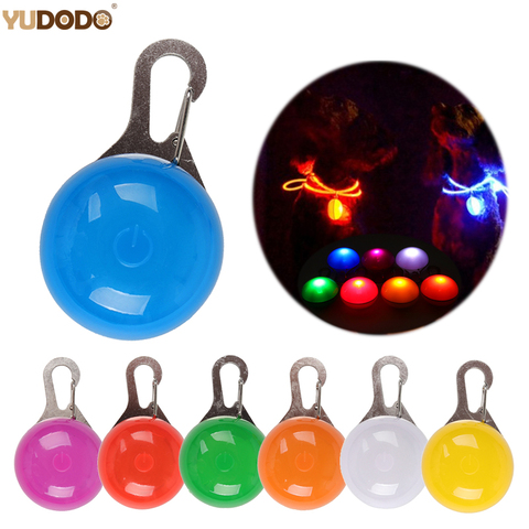 Night Safety Dog Collar Glowing Pendant LED Flash Lights Pet Leads Accessories Glow In The Dark Bright Necklace Dog Collar ► Photo 1/6