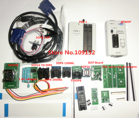 free shipping  RT809F   with 12adapters +PEB-1 +PEB-1 Expansion board ► Photo 1/1