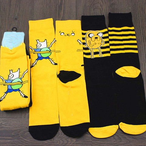 Cute anime cartoon adventure socks yellow street role playing cotton comics female men socks party novelty interesting spring ► Photo 1/4