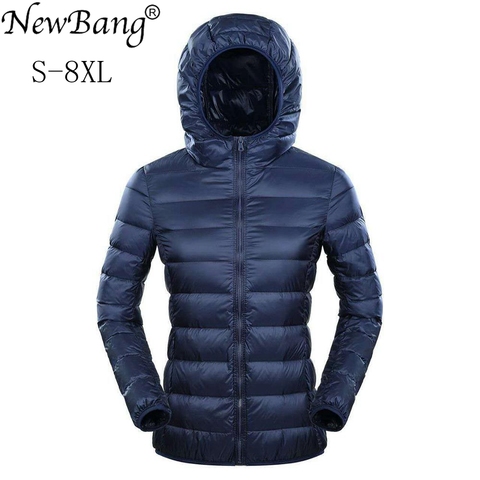 NewBang Brand 7XL 8XL Down Jacket Women Hooded Ultra Light Down Jacket Women Plus Feather Winter Thin Warm Windbreaker Coats ► Photo 1/6