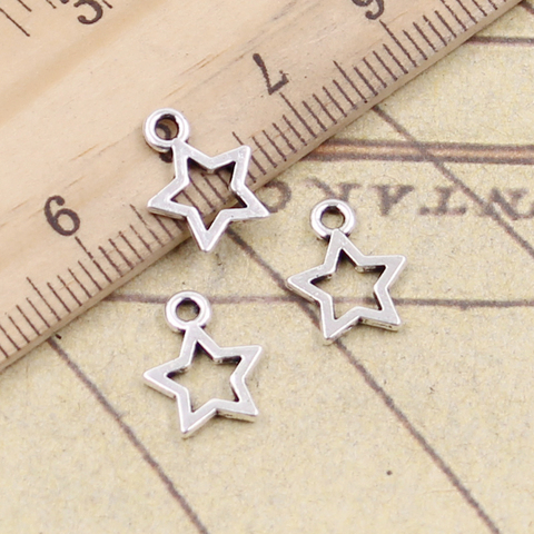 30pcs Charms Star Pentagram 13x10mm Tibetan Bronze Silver Color Pendants Antique Jewelry Making DIY Handmade Craft ► Photo 1/2