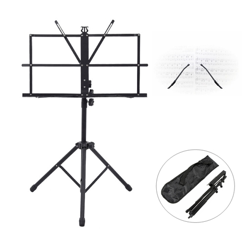 Folding Music Instrument Guitar Ukulele Stand Aluminum Alloy Height Adjustable Ukelele Tripod Stand Holder with Carrying Bag ► Photo 1/1