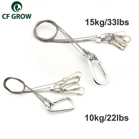 Light Suspension Kit Stainless Steel Hang Rope Hook Galvanized Steel Cable Hanging lights Grow light Fixtures 10/15kg 22/33lbs ► Photo 1/6