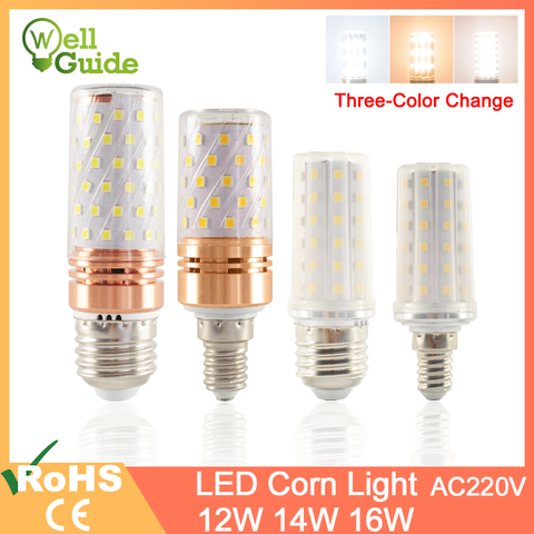 GreenEye E27 LED Bulb E14 LED Lamp 3W 12W 14W 16W SMD2835 AC 220V 240V Corn Bulb Chandelier Candle LED Light For Home Decoration ► Photo 1/6