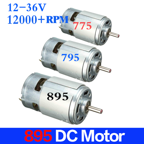 New DC 12V-24V Large Torque Motor High-power Low Noise 895 Motor Double ball bearings Low Speed 775 Upgrade Motor ► Photo 1/5