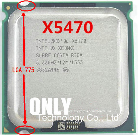Free shipping X5470 SLBBF Processor(3.33GHz/12M/1333)equal to Core 2 Quad Q9750 cpuworks (LGA 775 mainboard no need adapter) ► Photo 1/1