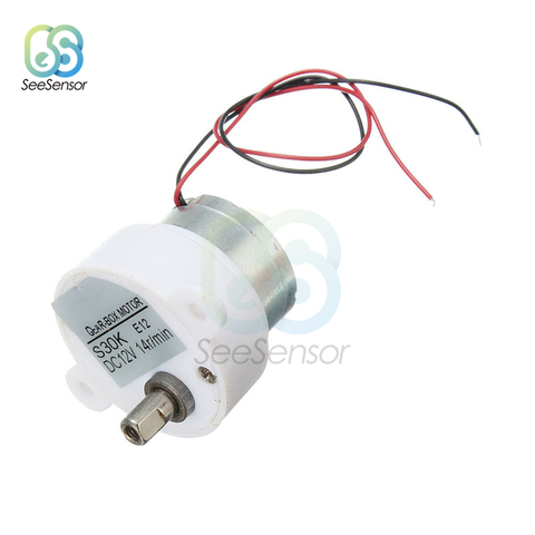 DC 12V Electric Brushless DC Motor High Torque Gear Motor Geared Box S30K Reduction Motor 14RPM 2 Wires for Electronic Toys Fan ► Photo 1/6