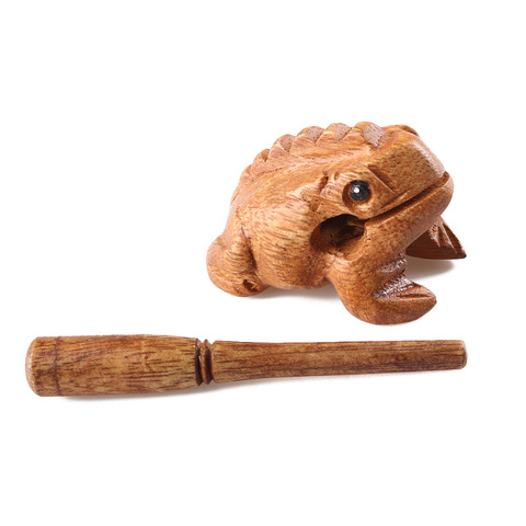 1 Set Traditional Wooden Musical Instrument Frog Style Percussion Rasp with Stick Kids Gifts Musical Toy Decompress Toys ► Photo 1/6