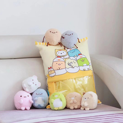 A Bag Of Sumikko Gurashi Plush 8 pcs Japanese Animation Sumikko Gurashi Soft Pillow San-X Corner Bio Cartoon Doll for Kids ► Photo 1/6