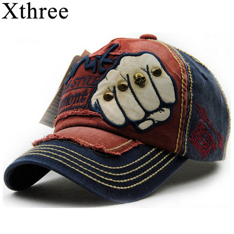 XTHREE Unisex Fashion Men's Baseball Cap women Snapback Hat Cotton Casual Caps Summer Fall Hat for Men Cap Wholesale ► Photo 1/6
