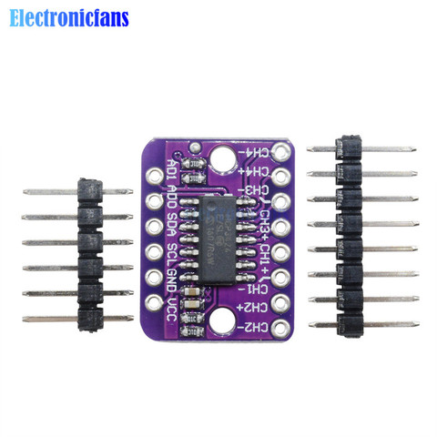 MCP3424 Digital I2C ADC 4 Channel Conversion Module For Raspberry Pi For Arduino 2.7-5.5V Programmable Gain Amplification Module ► Photo 1/6