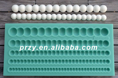 Silicone Mold Pearls Crafts Decorating Cake Candy Making Fondant Silicone Mold Silica Gel Moulds Silicone Rubber PRZY 001 ► Photo 1/6