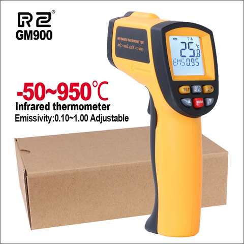 RZ Infrared Thermometer Non-Contact Temperature Meter Gun Handheld Digital LCD Industrial Outdoor Laser Pyrometer IR Thermometer ► Photo 1/6