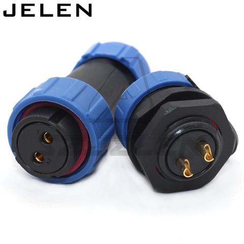 SP2110/S,Female plug, male socket,Inversion waterproof  Connector 2 pin Plug socket,Rated current 30A, Rated voltage500V,IP68 ► Photo 1/6