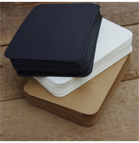 20pcs/lot Cute Black White Kraft Paper Memo Pad Note Pads Colored Words Leave Message Cards Planner Stickers for Students Gifts ► Photo 1/6