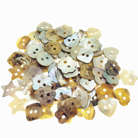 30pcs/lot Natural Shell Sewing Buttons Color Mother of Pearl MOP Round Shell 2 Hole Button garment Sewing Accessories DIY ► Photo 1/6