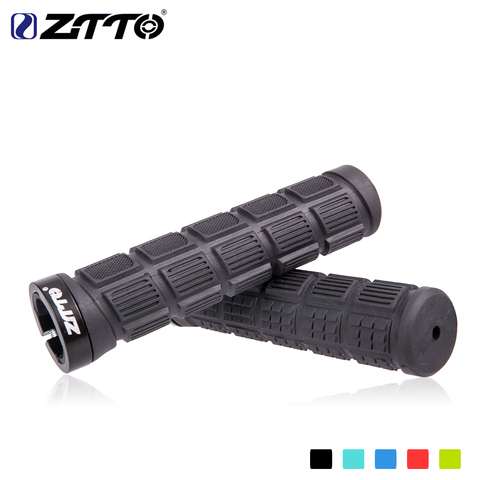 ZTTO 1 Pair MTB Mountain Bike Handlebar Grips Durable Shock-Proof Rubber Anti-Slip Fixed Gear Bicycle грипсы Road Bicycle Parts ► Photo 1/6