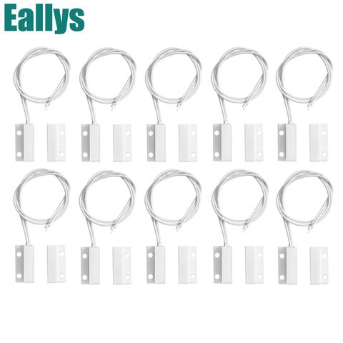 10pcs NC Wired Door Window Sensor Magnetic Switch Home Alarm System Detector ► Photo 1/1