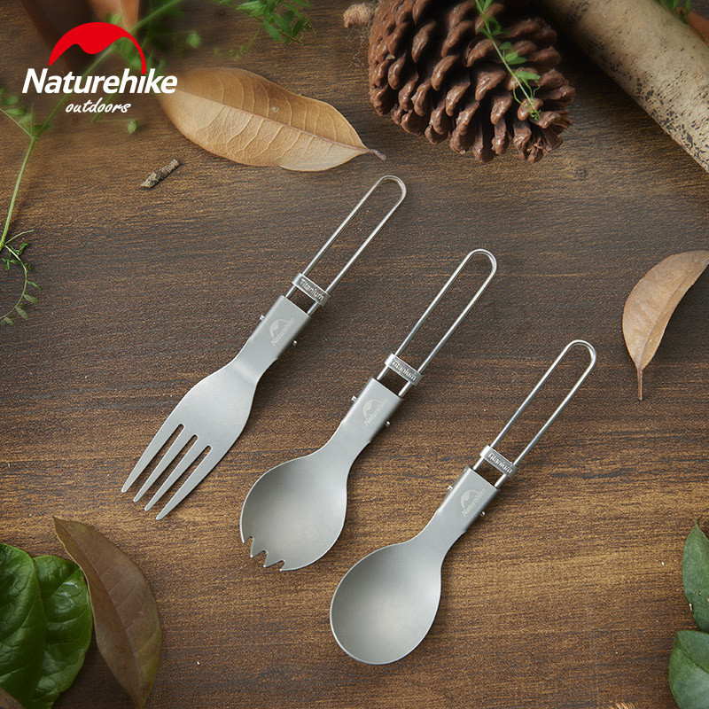Titanium Fork Spoon Set Ultralight Outdoor Camping Picnic Cutlery Tableware Kit