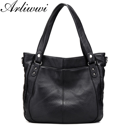 Arliwwi Brand Designer High Quality Genuine Leather Soft Women Tote Handbags Fashion Lady Large Shoulder Messenger Bag New GS03 ► Photo 1/3