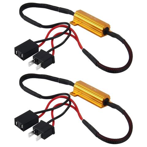 50W H1 H3 H7 H11 H4 h10 Car Load Resistor Error Canceller LED Decoder Canbus Free Wiring Canceller Decoder Light h4 ► Photo 1/5