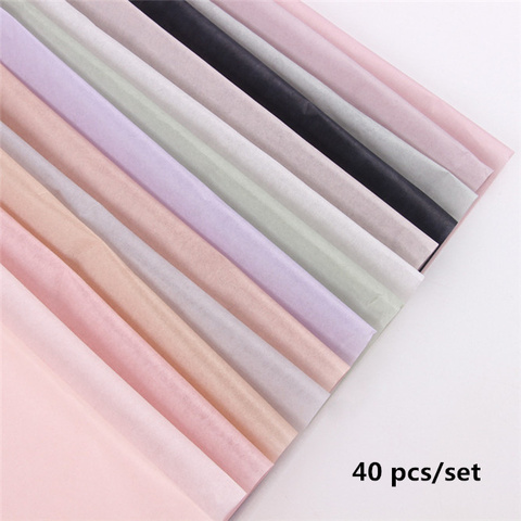 40pcs/set High-quality 50*70cm Tissue Paper Flower Clothing Shirt Shoes Gift Packaging Craft Paper Roll Wine Wrapping Papers ► Photo 1/6