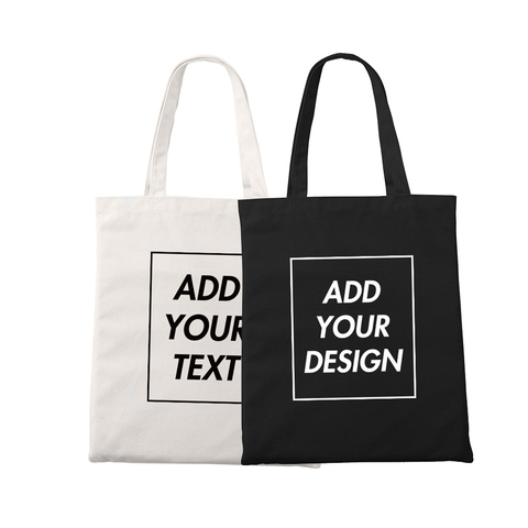 Custom Tote Bag Shopping Add Your Text Print Original Design White Zipper Unisex Fashion Travel Canvas Bags ► Photo 1/6