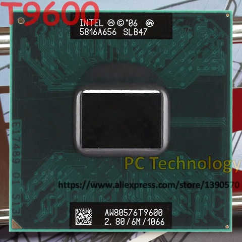 Original T9600 Intel Core2 Duo CPU T9600 6M Cache 2.80GHz 1066MHz FSB Laptop processor for GM45 PM45 free shipping ► Photo 1/3