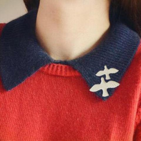 2022 New Hot Retro Fashion Simple White Dove Brooch Pin, Exquisite Small Animal Collar Pin, Men And Women Jewelry Wholesale ► Photo 1/6