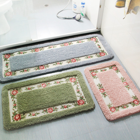 Pastoral Style Bath Mat Multi -Sizes Bathroom Kitchen Carpets Set Anti-Slip Doormat Shower Room Toilet Rugs Floor Area Decor Pad ► Photo 1/6
