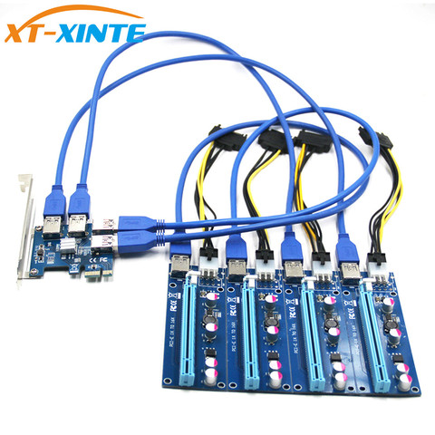 USB 3.0 PCI-E Express 1x to 16x Extender Riser Card Adapter Pcie 1 to 4 USB Convertor Graphics Video card for Miner BTC Litcoin ► Photo 1/6