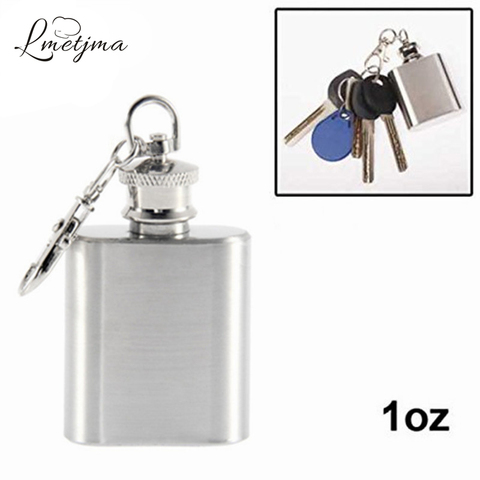 LMETJMA 1oz Portable Mini Stainless Steel Liquor Hip Flask for Alcohol Bottle Travel Whiskey Bottle Mug Flask PY0022 ► Photo 1/6