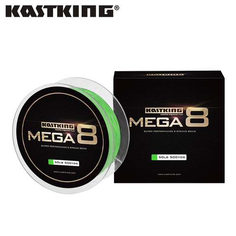 KastKing New Mega 8 457m/500Yds 10-80LB 8 Strand Japan PE Braided Fishing Line Multifilament Fishing Wire for All Fishing ► Photo 1/6