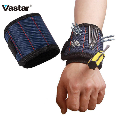 Vastar Polyester Magnetic Wristband Portable Tool Bag Electrician Wrist Tool Belt Screws Nails Drill Bits Holder Repair Tools ► Photo 1/6