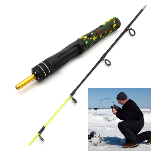 Lowest profit 60cm Winter Ice Fishing Rods Mini Fishing Pole Portable Outdoor Travel Spinning Superhard carbon rod ► Photo 1/1