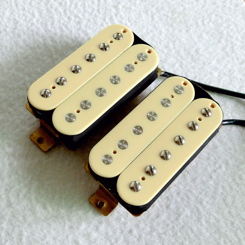 Demo Free Shipping High Output 16K Black Alnico 5 standard Humbucker electric Guitar Pickups In Ivory color For diy guitar kits ► Photo 1/1