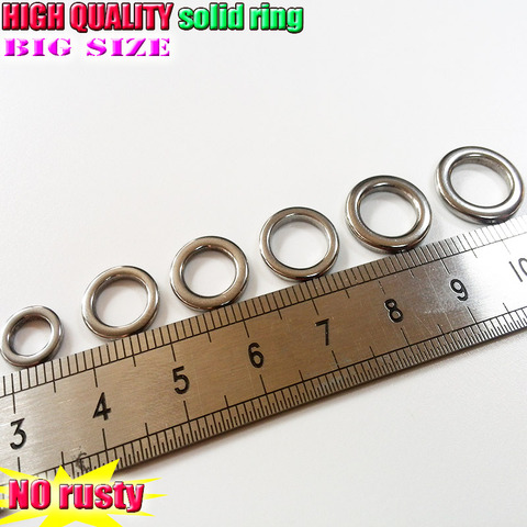 NEW BIG 2022 fishing solid ring not rusty 304 stainless steel fishing tools fishing ring 20pcs/lot ► Photo 1/6