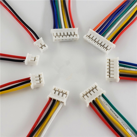 10pcs/lot JST 2.0 PH 2.0mm 2/3/4/5/6/7/8/9/10/12-Pin Connector Plug With Wires Cables 10cm 26AWG ► Photo 1/4