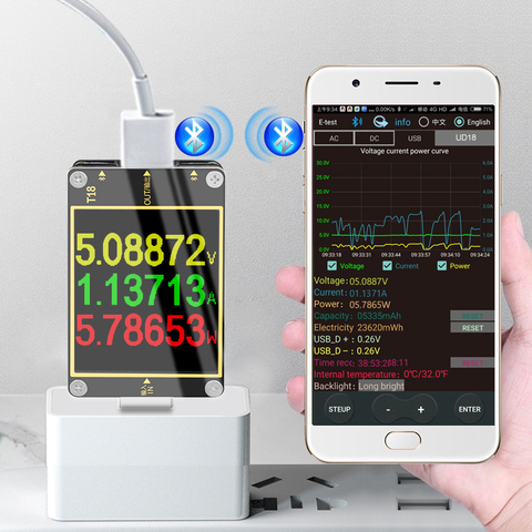 18 in 1 USB tester T18 digital voltmeter ammeter voltimetro dc power volt meter Current voltage doctor 1.8