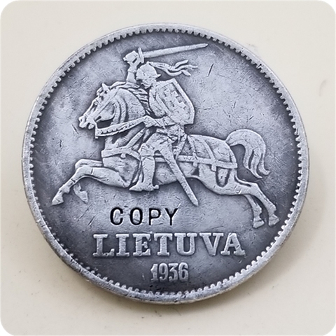 1936 Lithuania 10 Litu (Vytautas) COPY COIN FREE SHIPPING ► Photo 1/2